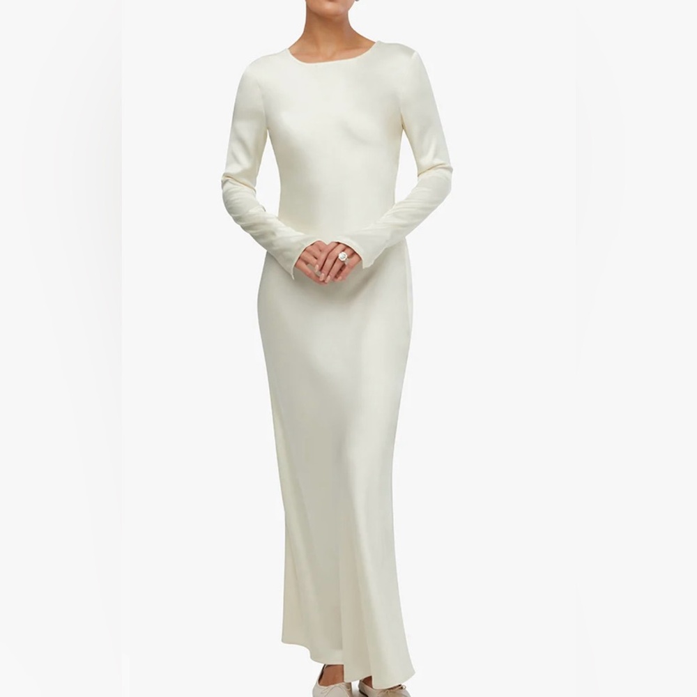 WeWoreWhat Cream Backless Dress